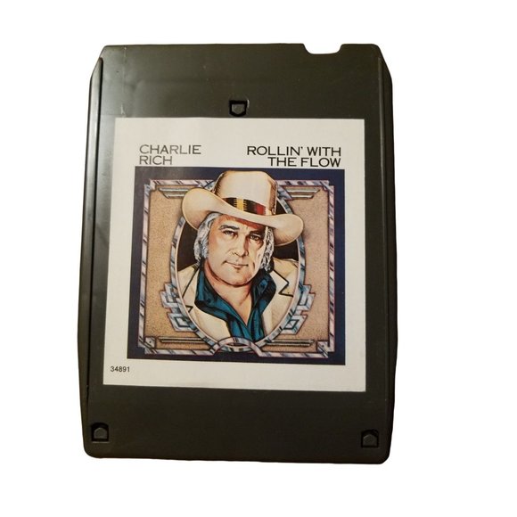 Rare Vintage 8 Track Tape Charlie Rich Rollin' With The Flow 1977 Epic Record - Picture 1 of 4